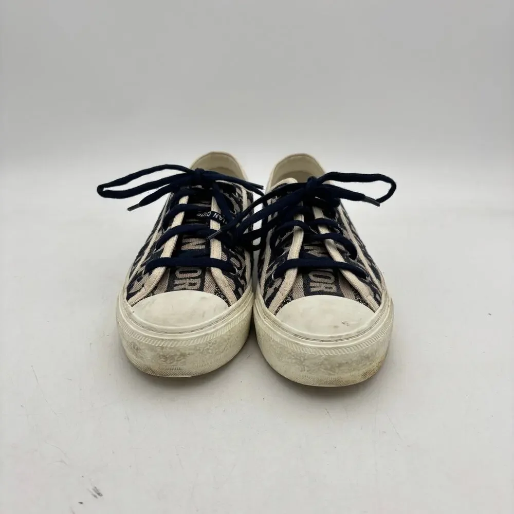 Christian Dior Walk'N' Dior Canvas Low Sneakers Men US 11.5 EU 45 Streetwear